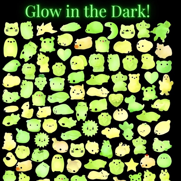 🐰 6 GLOW IN THE DARK MOCHI SQUISHYS 🐰 - Picture 2 of 3